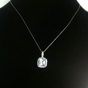 Kay Jewelers 10K White Gold Sapphire Necklace